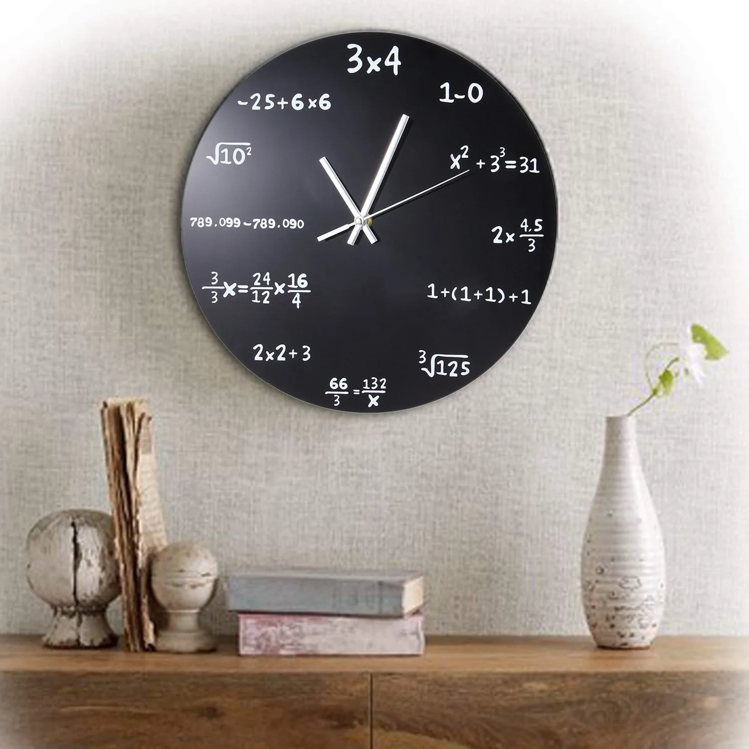 Настенные часы Акриловые часы с математической формулой для гостиной, офиса, дома, украшения своими руками, настенные часы современного дизайна