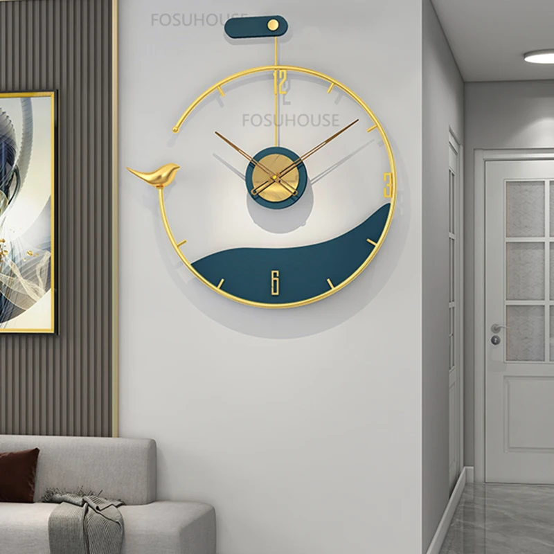 настенные часы из скандинавского металла для украшения мебели в гостиной, настенные часы домашнего обихода, креативный дизайн, высококлассные декоративные настенные часы