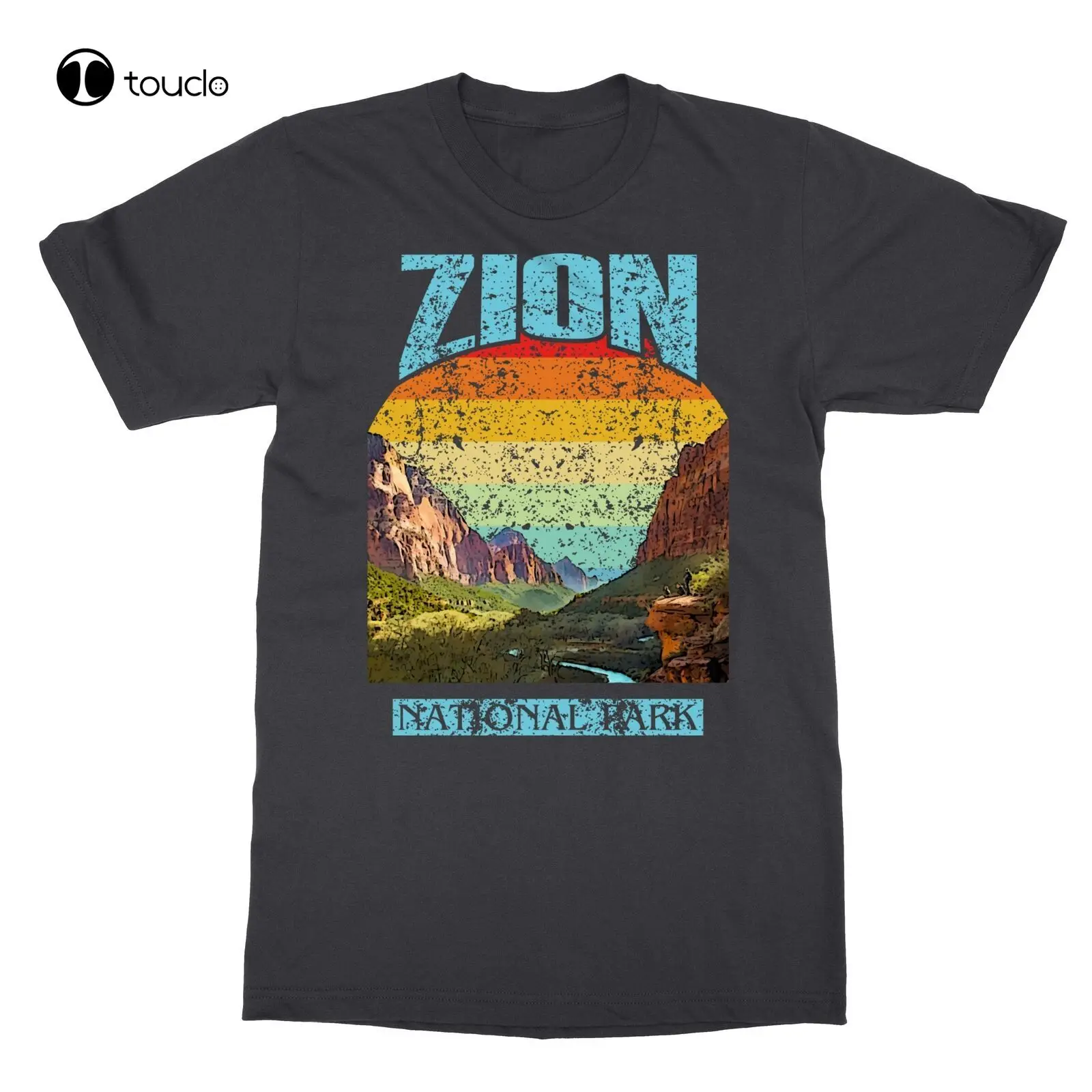Национальный парк Маунт-Сион, женская футболка в стиле ретро, футболка на заказ, футболка с цифровой печатью для подростков, унисекс, Модная Забавная новинка