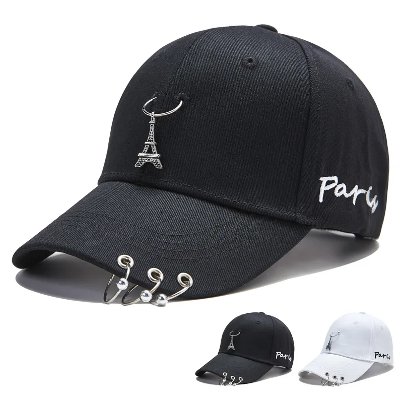 Новая бейсболка Iron Tower Hat унисекс, бейсболки Snapback, молодежная уличная хип-хоп шляпа с железным кольцом, кепки с утиным языком
