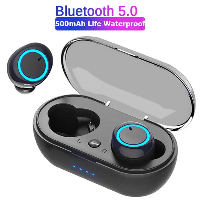 Новая беспроводная гарнитура Y50 TWS Bluetooth-гарнитура Touch 9D, стереогарнитура с микрофоном, спортивная гарнитура для смартфонов 2023 года выпуска