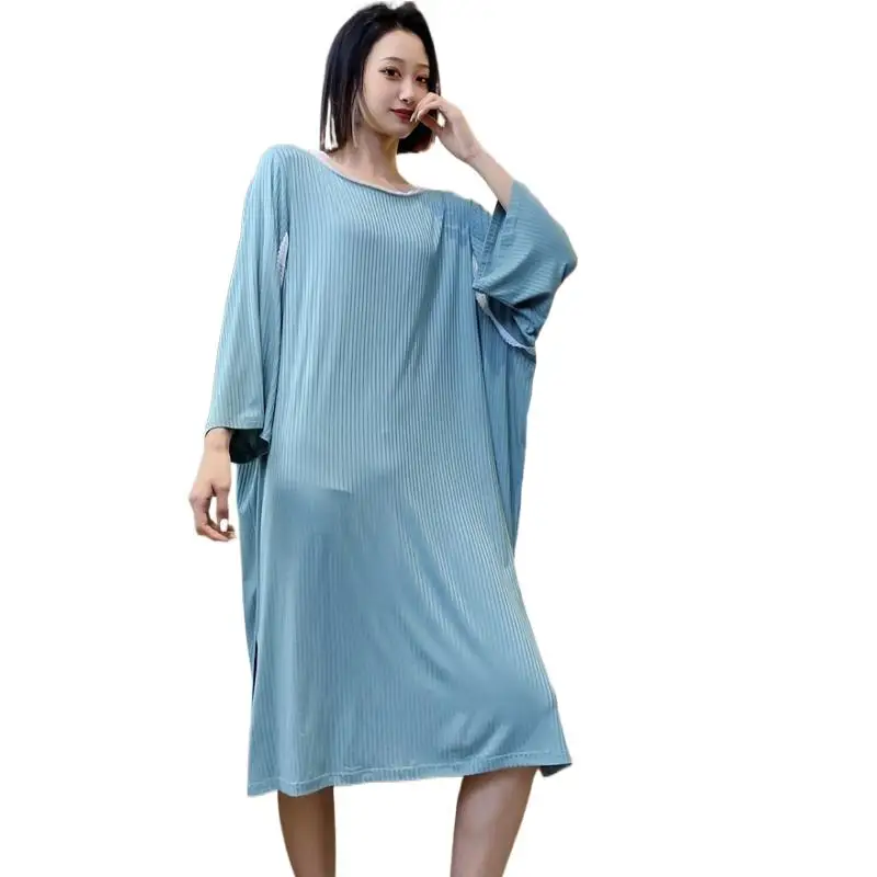 Новая женская пижама, женская весенне-летняя тонкая хлопчатобумажная ночная рубашка, которую можно взять с собой в дом, платье-удобрение большого размера, которое можно носить на улице