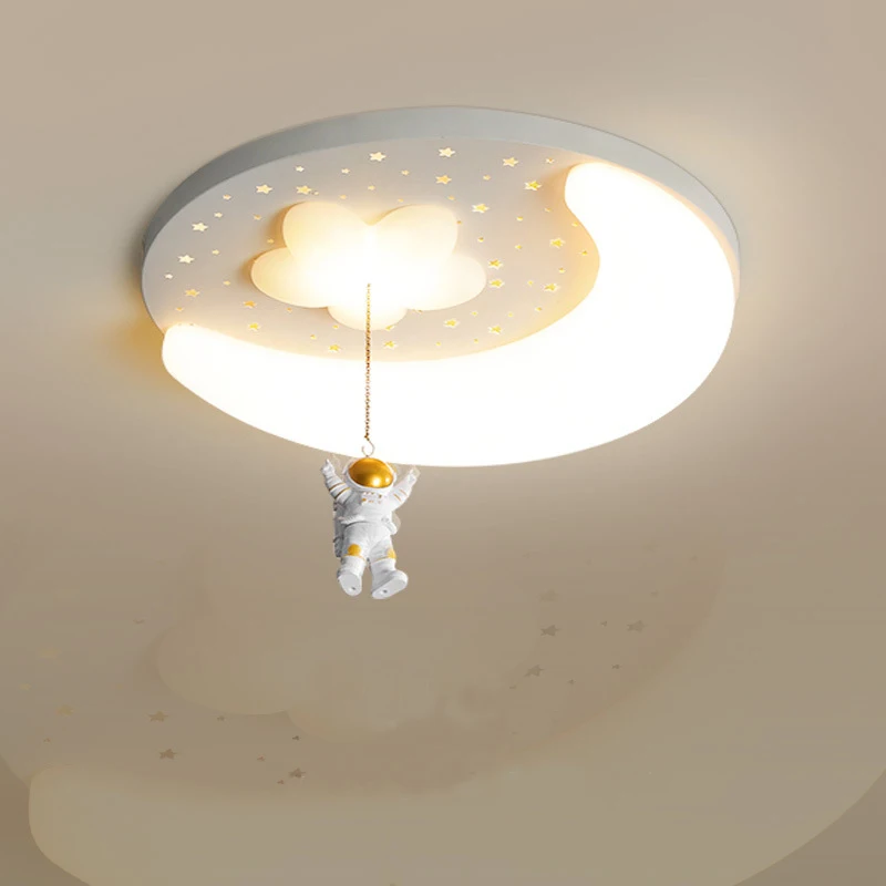 Новая мультяшная лампа для спальни, потолочный светильник с астронавтом, лунная лампа для комнаты принцессы.