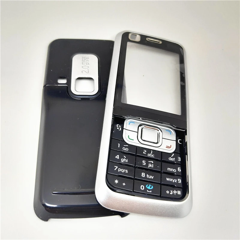 Новинка для Nokia 6120 6120C Чехол для корпуса телефона + клавиатура + задняя крышка аккумулятора с логотипом