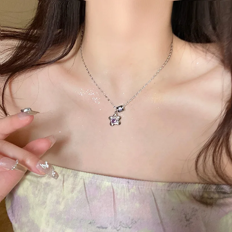 Новое милое ретро-легкое роскошное маленькое варварское ожерелье на талию, женская цепочка на ключицу из стерлингового серебра 925 пробы