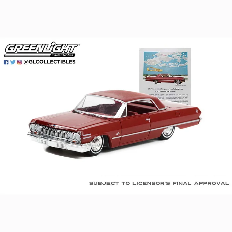 Новый Литой Под давлением Сплав 1:64 1963 Impala Muscle Car Винтажная Модель Автомобиля Red Adult Classic Collection Display Gift Souvenir Spot