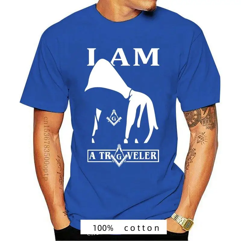 Новый Масонский Магазин Freemason - I AM TRAVERLER Футболка В подарок 2023 Дизайн Хлопчатобумажной Мужской футболки Дизайн