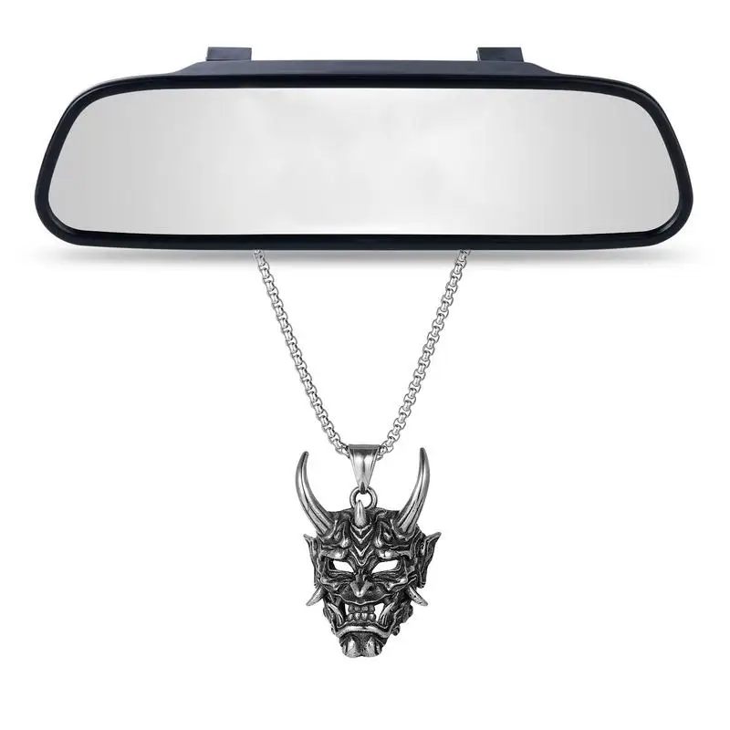 Панк-ожерелье с рогом, многоцелевые ожерелья ужаса, Прочное ожерелье с подвеской в виде черепа призрака гнева в готическом стиле