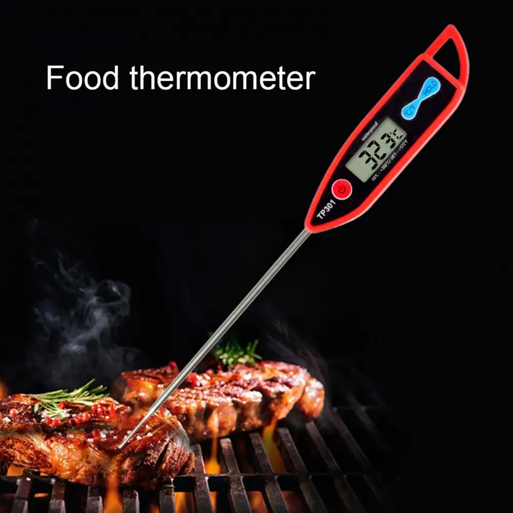 Пищевой термометр, Тип зонда, Термометр для гриля из нержавеющей стали, Разрешение 0,1 Градуса Цельсия, Термометр для мяса, Кухонные Принадлежности