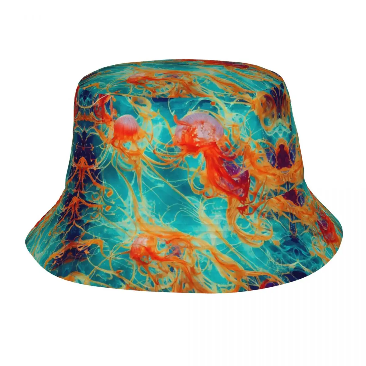 Подводный Красочный мир Медузы Унисекс Панама Персонализированная Летняя Пляжная шляпа для путешествий