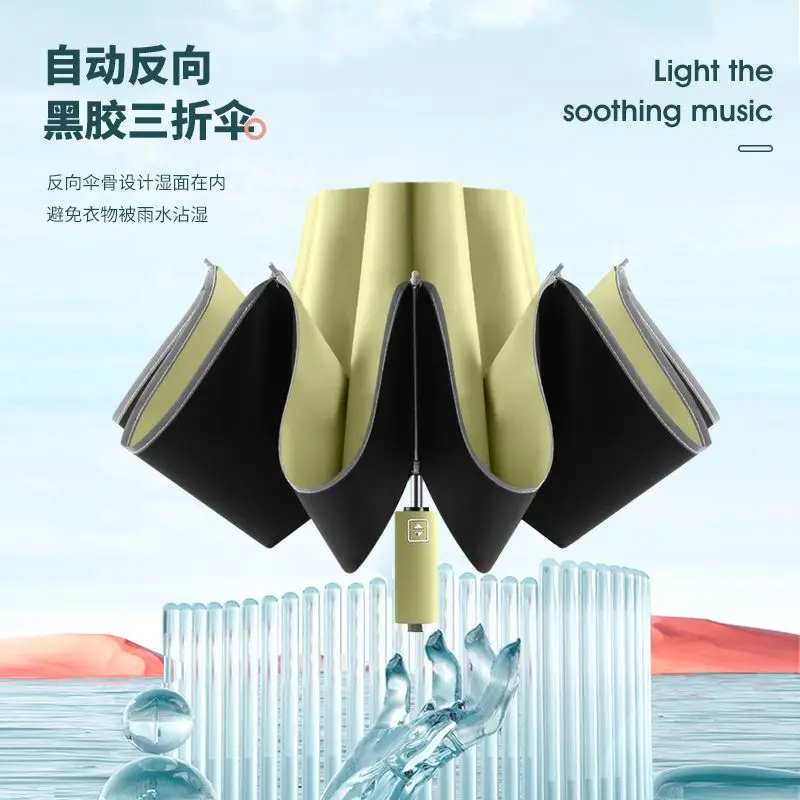 Полностью автоматический складной зонт с защитой от ультрафиолета, непромокаемый и ветрозащитный туристический зонт, открывающийся одной кнопкой и