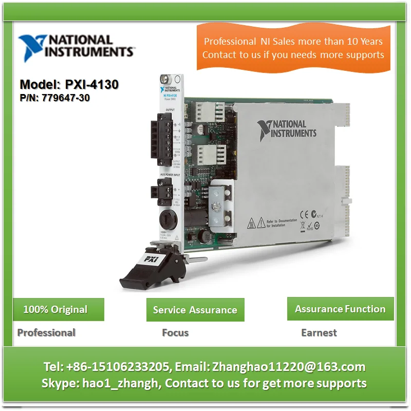 Программируемый измерительный прибор NI PXI-4130 с мощным источником питания (SMU) 779647-30, 779647-31