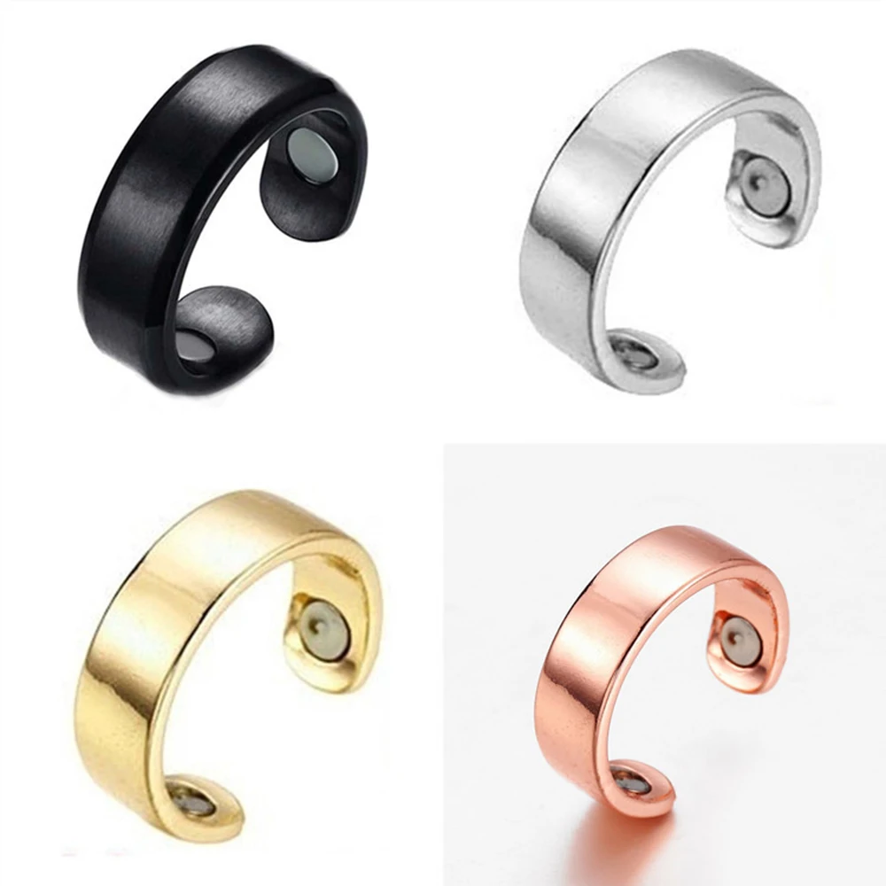 Простой дизайн Кольцо открытого размера 4 цвета Выберите мужское модное кольцо Обручальное хип-хоп кольцо на палец для коктейльной вечеринки Аксессуары