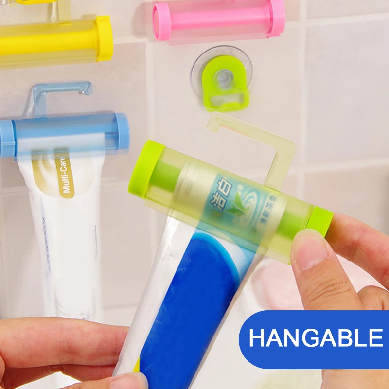 Роликовый дозатор зубной пасты, присоску можно подвесить, Многофункциональный косметический дозатор для зубной пасты, инструменты для дома и ванной комнаты