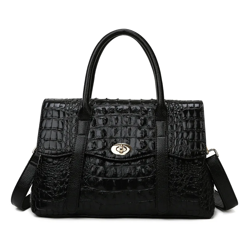Роскошная брендовая женская сумка из крокодиловой кожи 2023 года, новые сумки через плечо премиум-класса и кошелек