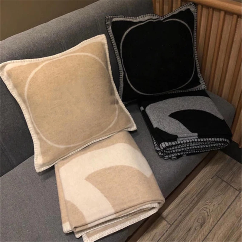 Роскошные подушки из шерсти и кашемира в европейском и американском стиле, диваны, офисные подушки для гостиной