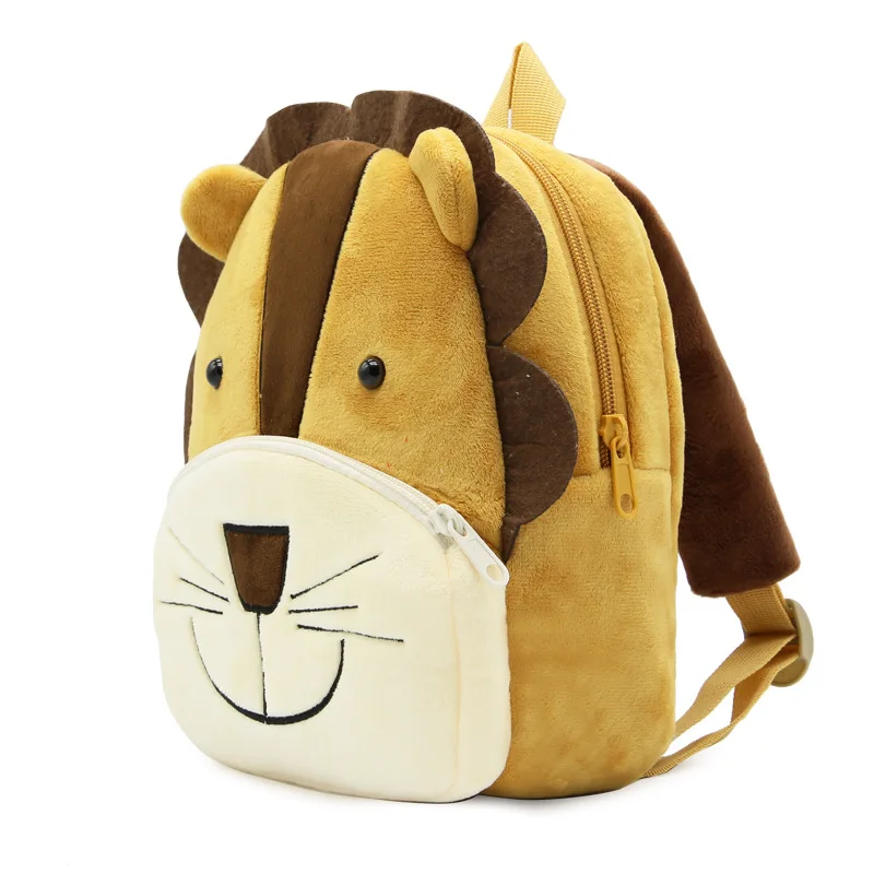 Рюкзак со львом из 3D мультфильма для мальчиков, школьный детский плюшевый рюкзак, посылка для детского сада, сумка Mochila Infantil для 2-4 лет