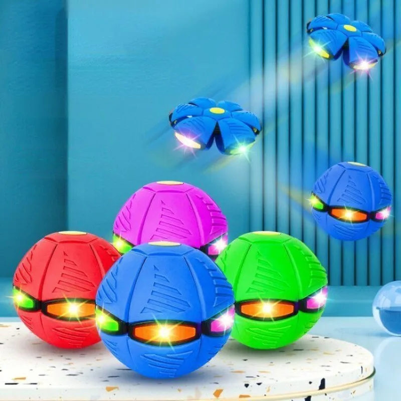 Светодиодный летающий плоский мяч для метания диска со светодиодной подсветкой, детская игра в баскетбол на открытом воздухе, спортивные игрушки для детей, мячи для метания диска