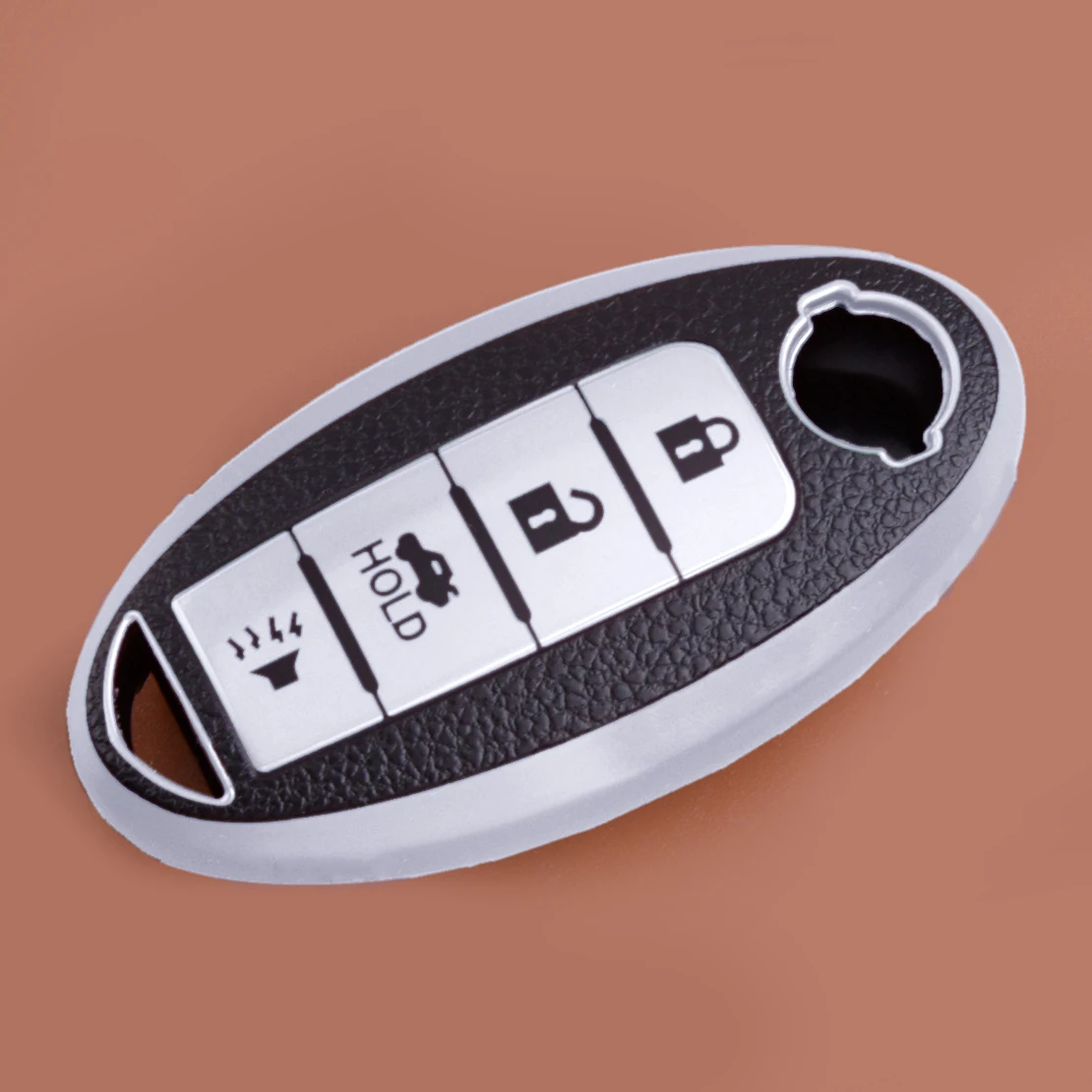 Серебристый Автомобиль с 4 Кнопками Smart Remote Key Fob Чехол Держатель Подходит для Nissan Rogue Qashqai Murano Altima Infiniti Q30 Q50 Q60 QX70