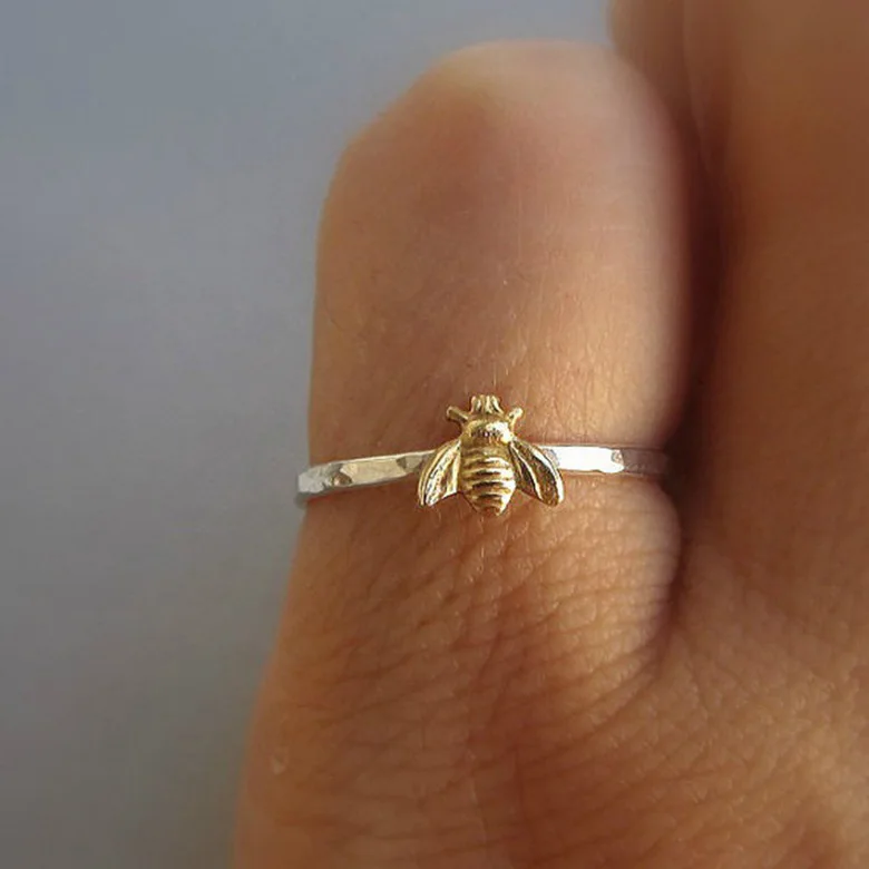 Серебро 925 Пробы, 14-каратное позолоченное кольцо 2022 года, новая Золотая Пчела, простые геометрические летние модные роскошные украшения для женщин