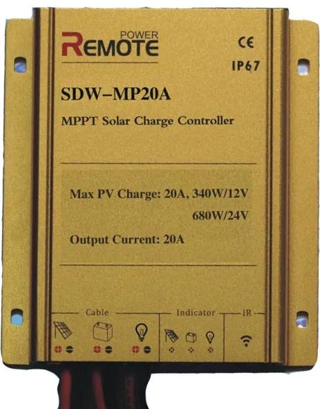 Сертифицированный CE солнечный контроллер заряда MPPT 20A 12 / 24V