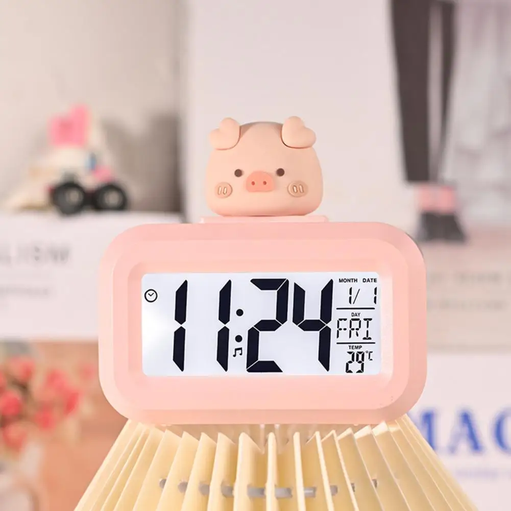 Симпатичные настольные часы Многофункциональные цифровые Часы Электронный будильник с точным временем