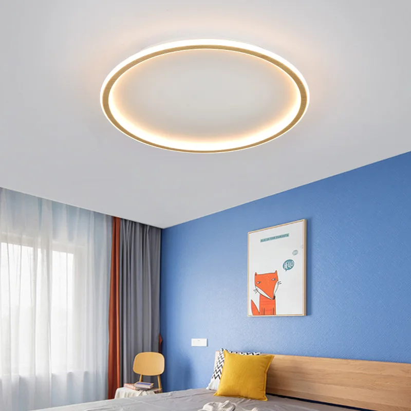 Скандинавский круглый домашний потолочный светильник Светодиодная лампа поверхностного монтажа креативные кухонные потолочные светильники для гостиной спальни в помещении большого размера