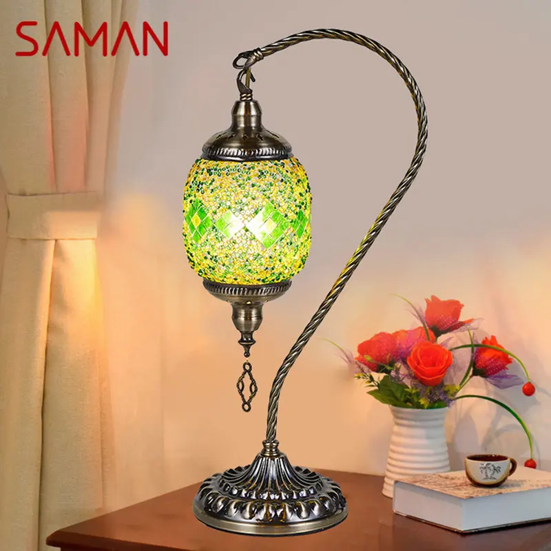 Современная светодиодная лампа SAMAN для стола Креативное настольное освещение Скандинавский декор для дома, гостиной, спальни, прикроватной тумбочки
