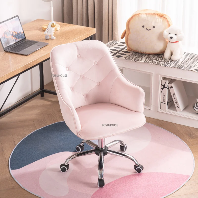Современные офисные кресла из фланели для офисной мебели, домашнего удобного рабочего стола, стульев для спальни, игрового кресла с поворотной спинкой