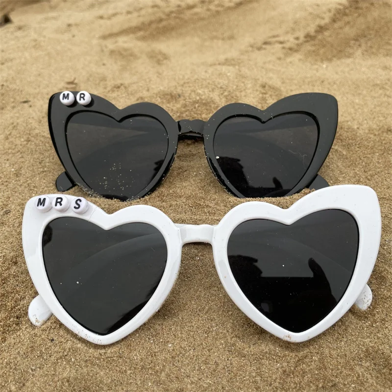 Солнцезащитные очки Mr. Mrs. Свадебная вечеринка Очки в форме сердца Команда невесты Солнцезащитные очки для невесты Свадебный душ Принадлежности для девичника