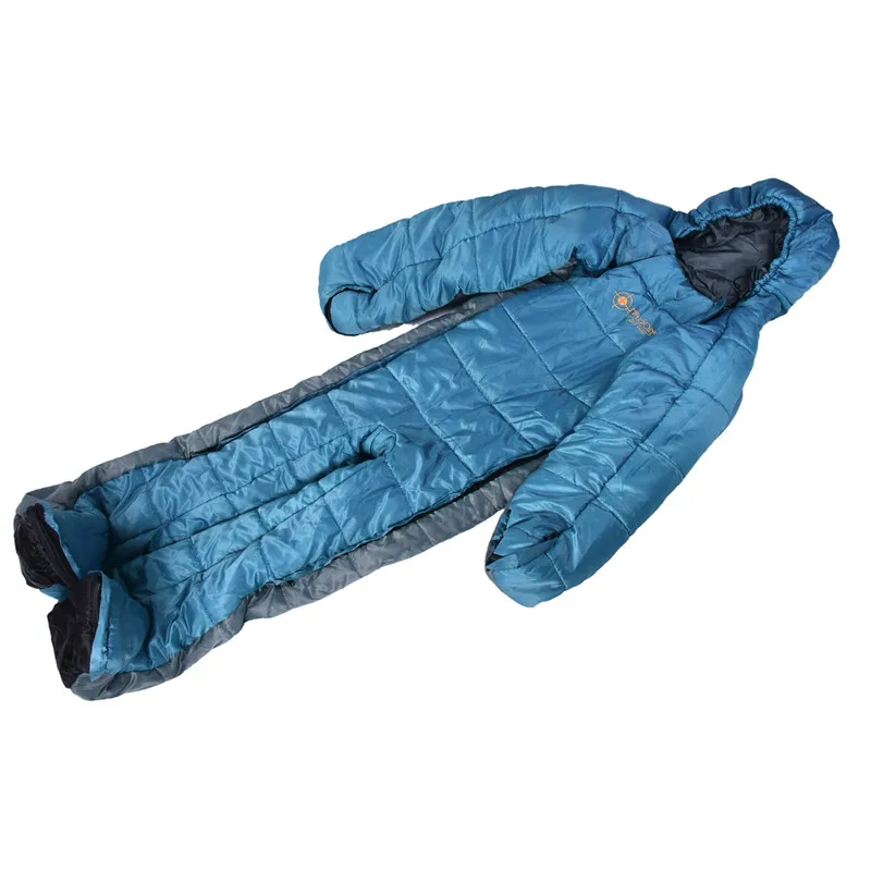 Спальный мешок в виде гуманоида для взрослых, походные постельные принадлежности для помещений, суперлегкий хлопковый мешок для зимы и теплого сезона