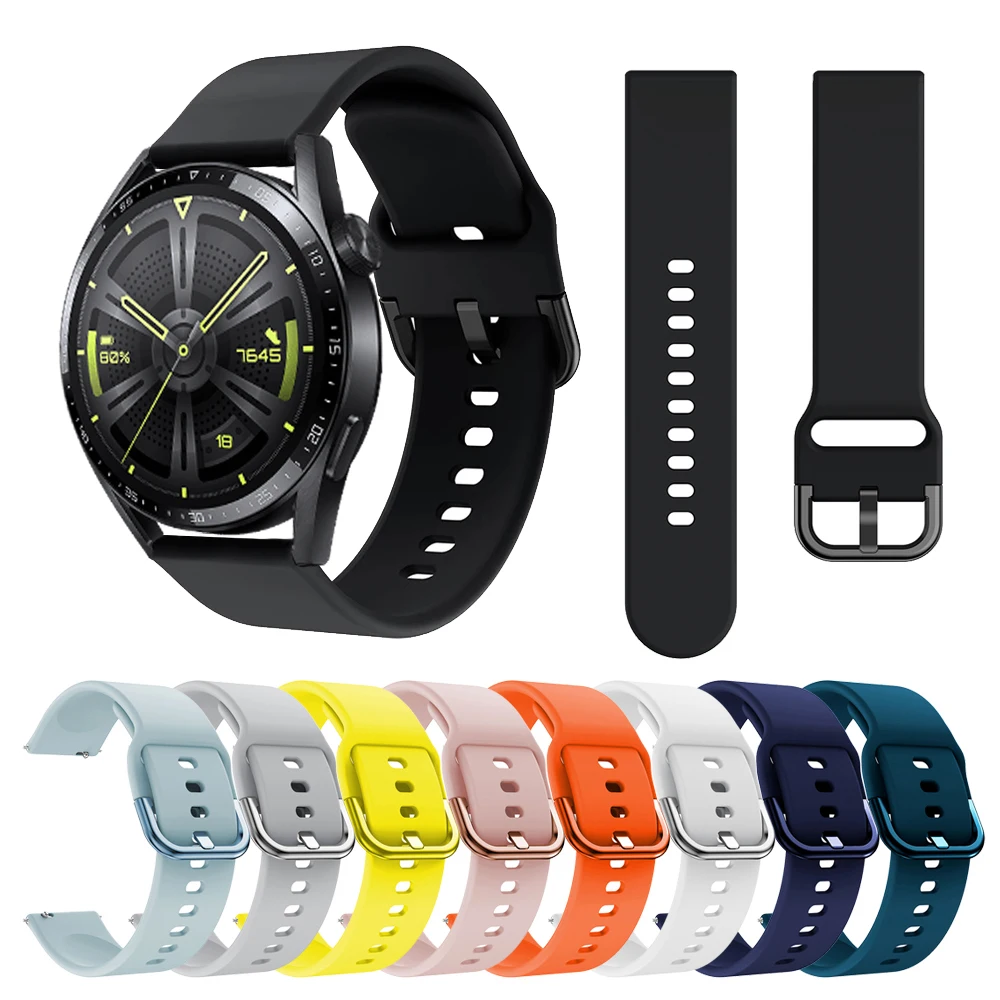 Спортивный силиконовый сменный ремешок для Huawei Watch GT3 42 мм 46 мм ремешок Watch3 Runner GT2 Pro 2e браслет ремешки для часов