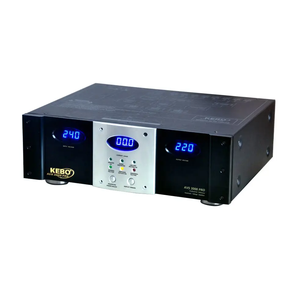 Стабилизатор напряжения Kebo для дома для аудиосистемы AVS 3000 PRO -3000 ВА/1800 Вт