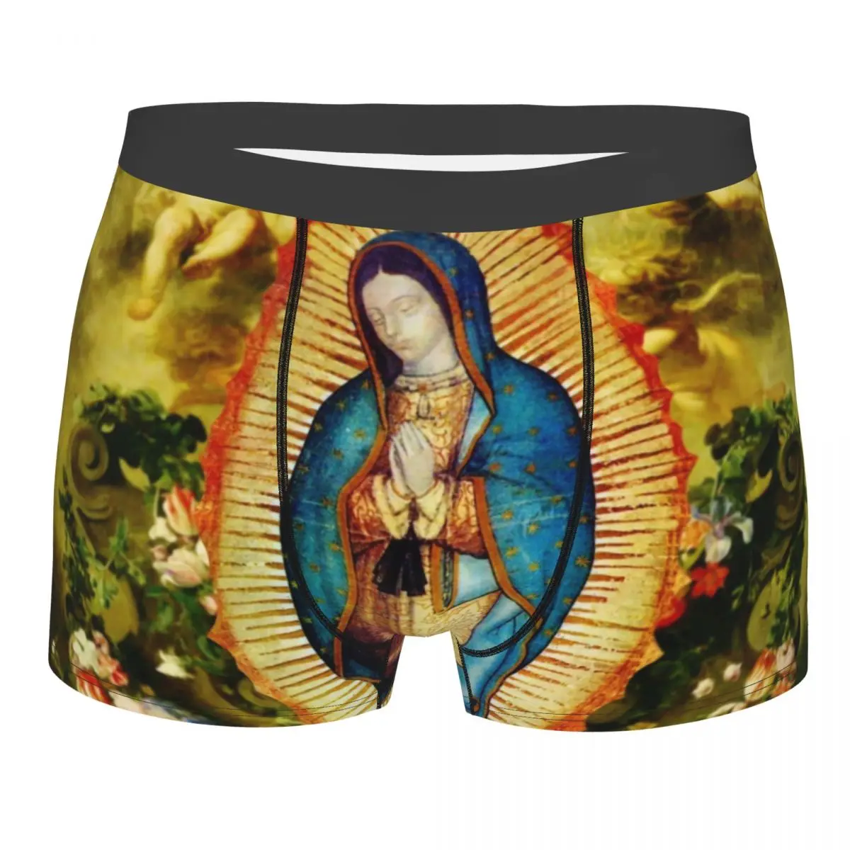 Трусы-боксеры Our Lady Of Guadalupe, Мексиканская Дева Мария, мужские трусы-боксеры с 3D принтом, католическое нижнее белье с эффектом дыхания, трусики-трусы