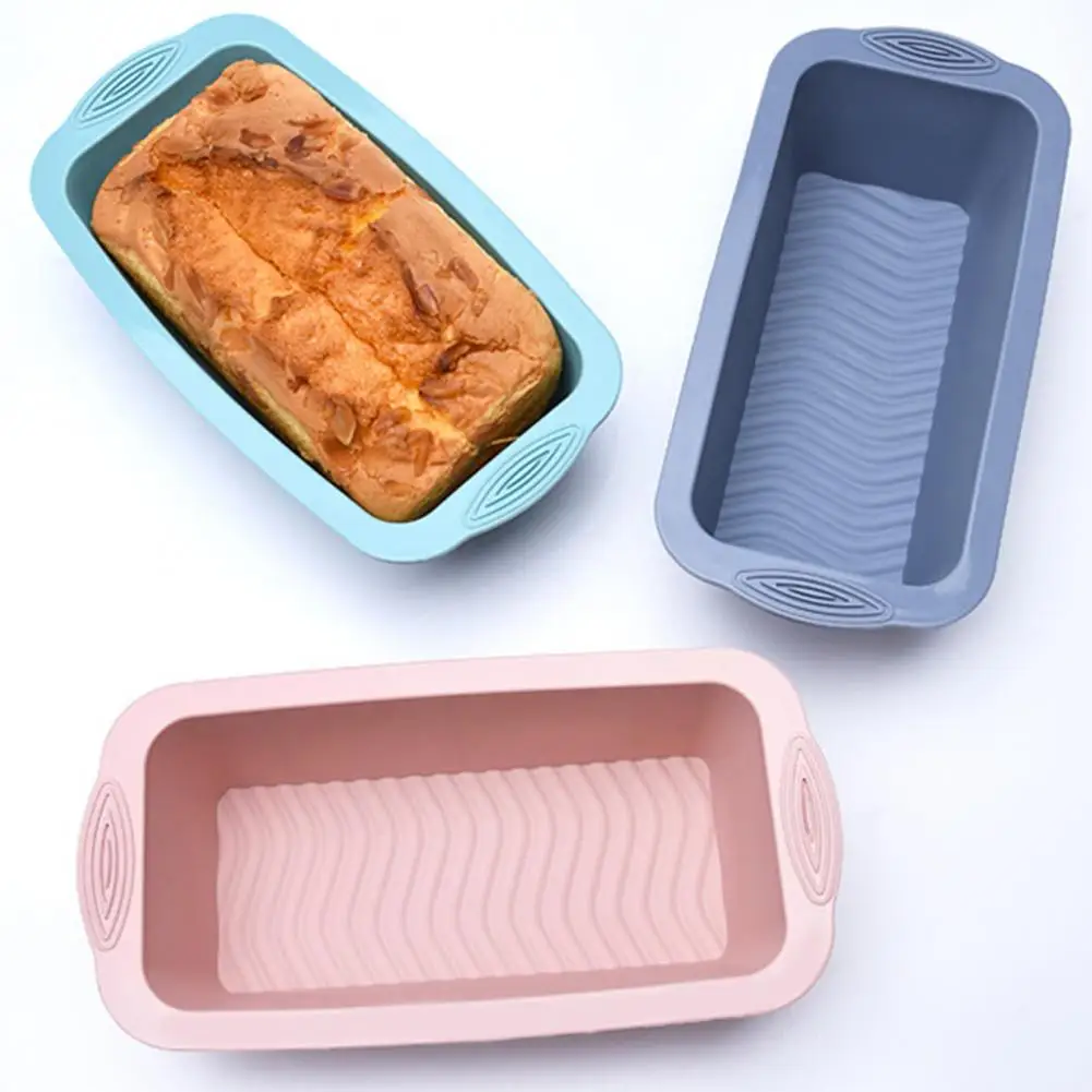 Форма для выпечки торта Многоразового использования, легко снимается, Устойчива к высоким температурам, Дизайн формы для выпечки, Силиконовая Прямоугольная форма для хлеба