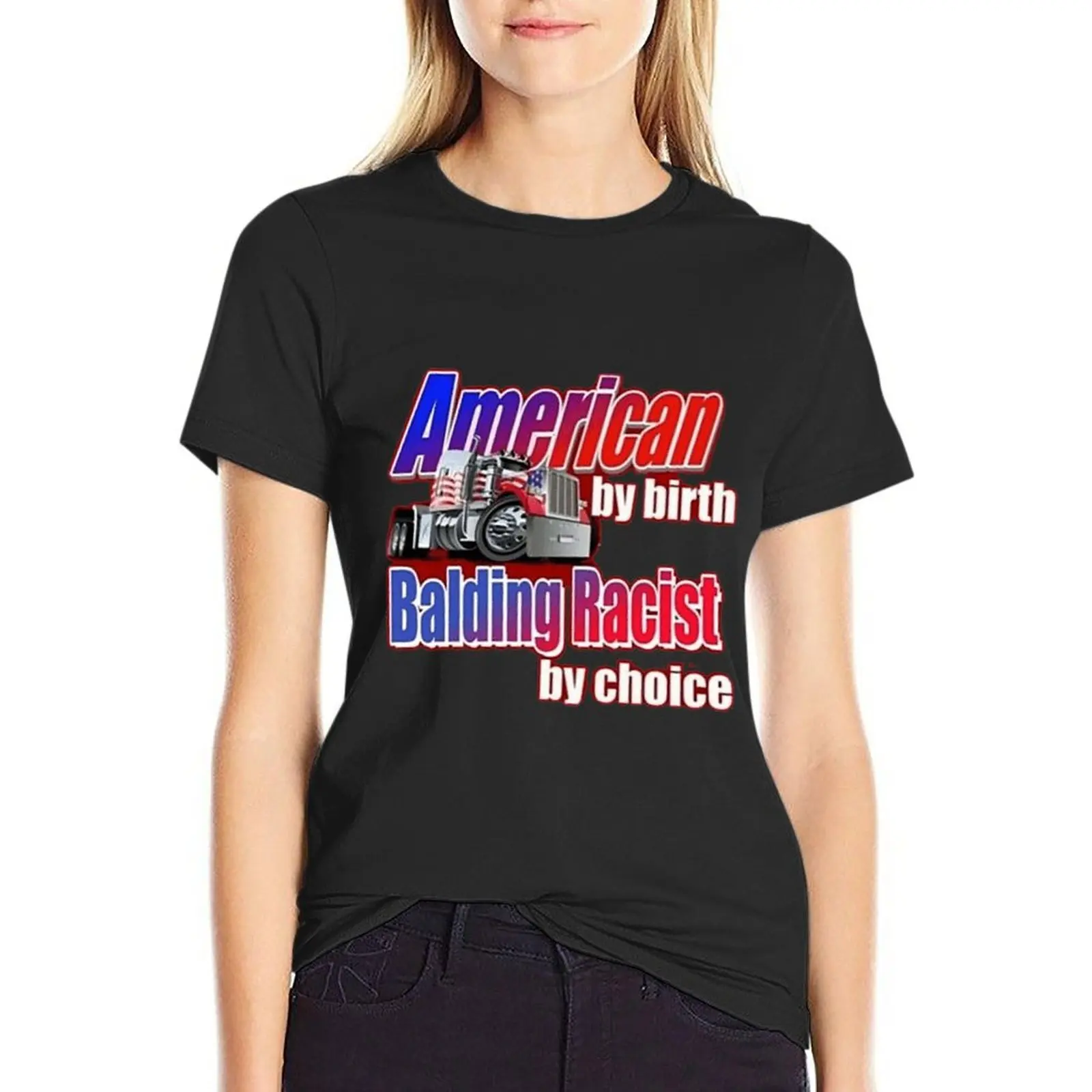Футболка с изображением американки по происхождению, милые топы, женская футболка