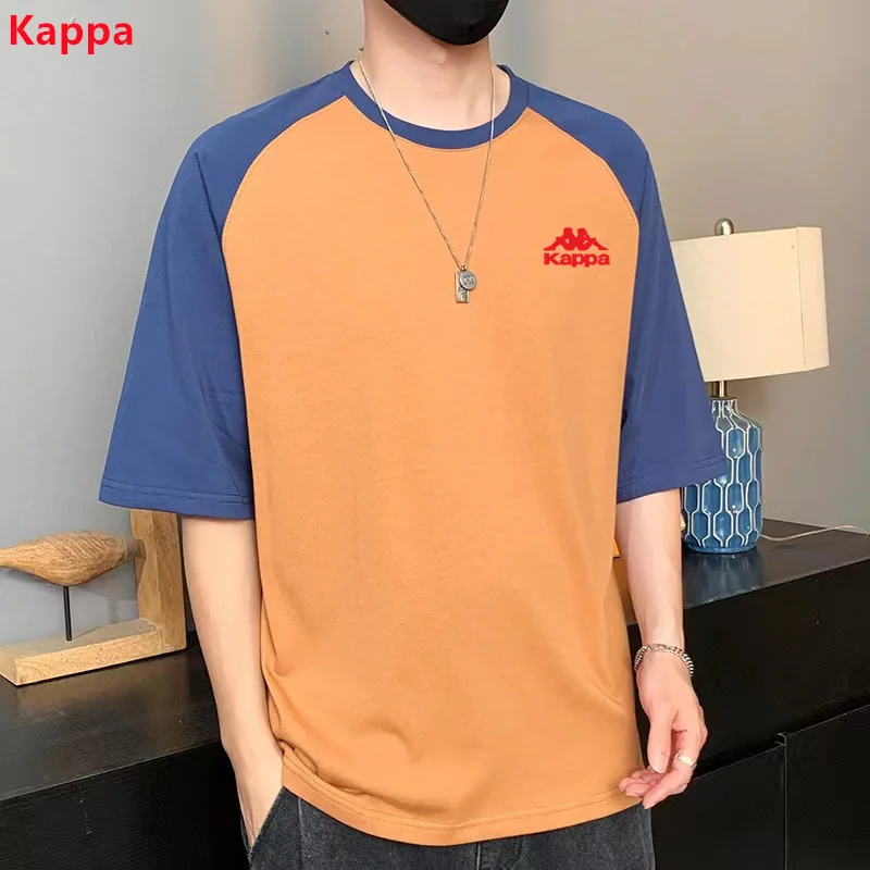 Хлопковая футболка с коротким рукавом Kappa, свободная футболка 2023, летняя студенческая футболка с коротким рукавом