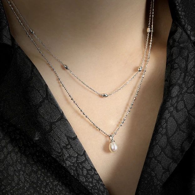 Цепочка из стерлингового серебра 925 пробы VIANRLA ювелирные изделия из жемчуга с покрытием из 18-каратного золота, ожерелье, подвеска ручной работы, прямая поставка