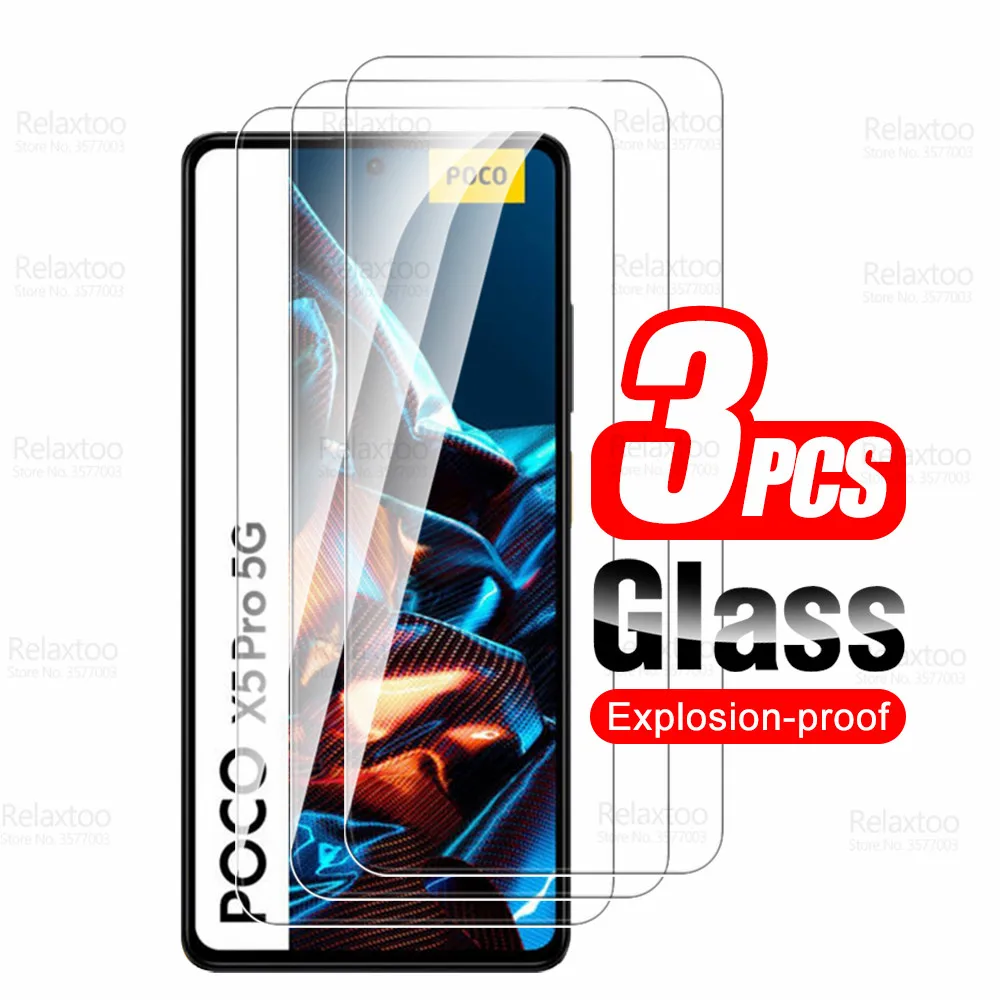 3шт Закаленное Стекло Для Poco X5 Pro 5G Защитное Стекло PocoX5 Poxo Poko Pofo X 5 5X Pro X5Pro Защитная Пленка Для Экрана Armor Film