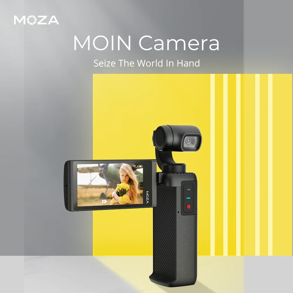 MOZA MOIN Карманная Камера 3-Осевая Защита От встряхивания 2,45-дюймовый Сенсорный Экран 4K 1080P Широкоугольный Ручной Карданный Стабилизатор Карманная Камера