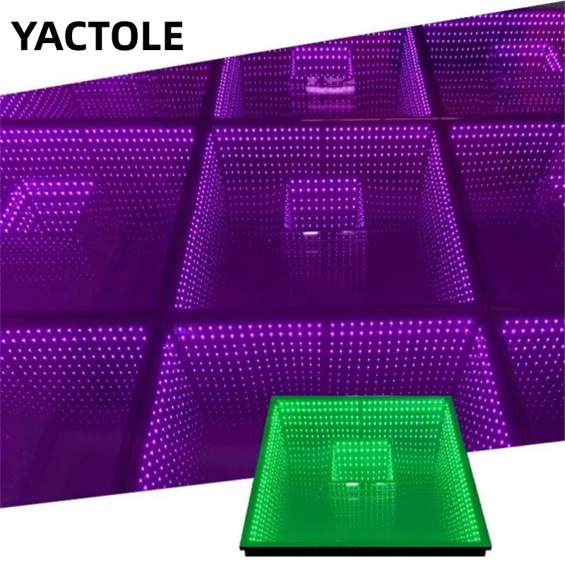 YACTOLE 1000*1000*60 Ландшафтный Декор 3D Светодиодный светильник для танцпола из закаленного стекла, водонепроницаемое сценическое освещение для вечеринки, ночного клуба, дискотеки