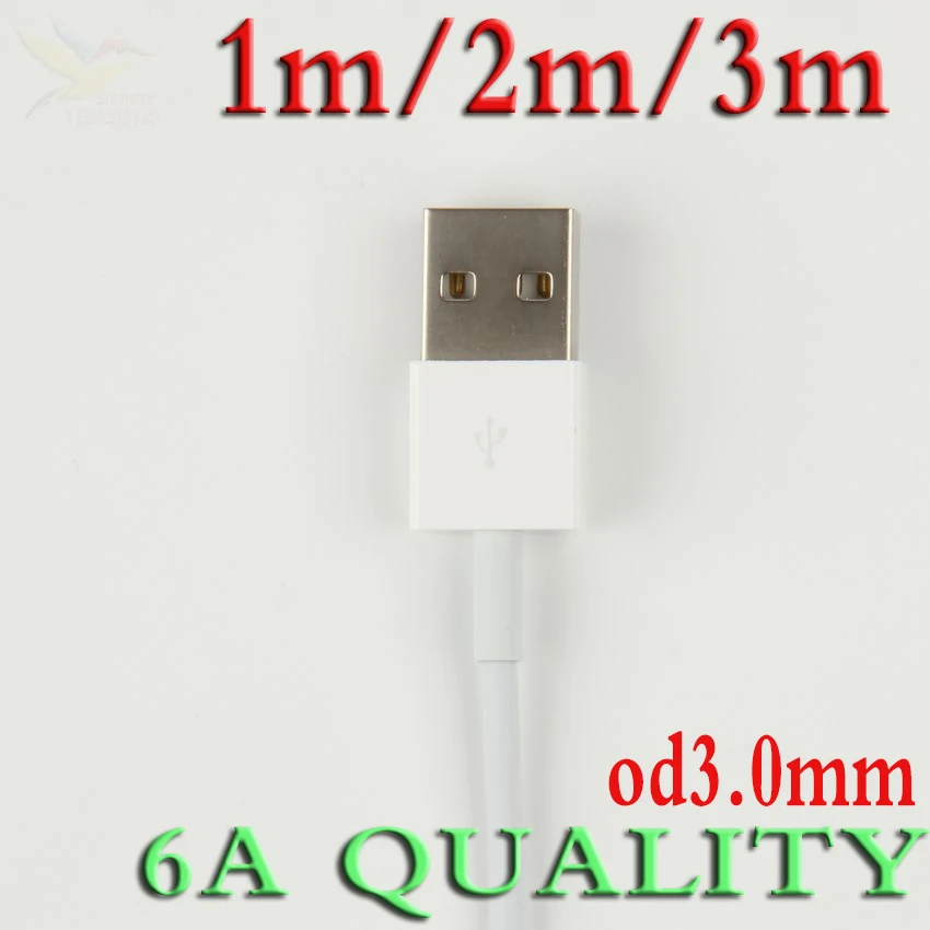 Более медная Кабельная линия быстрого Зарядного Устройства USB Для Передачи данных IOS Для iPhone 8 7 iphone 6s plus 5 5s od3.0 металлическая сетка 1м 2м 3м 300 шт