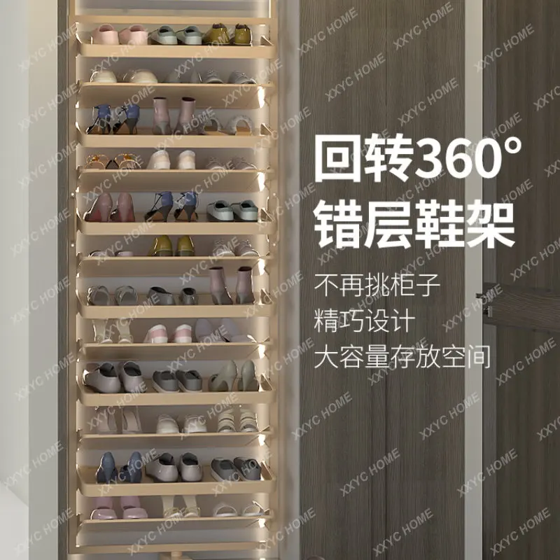 Бытовая многослойная фурнитура для хранения Аксессуаров Выдвижной вращающийся шкаф для обуви по высоте Можно настроить по индивидуальному заказу