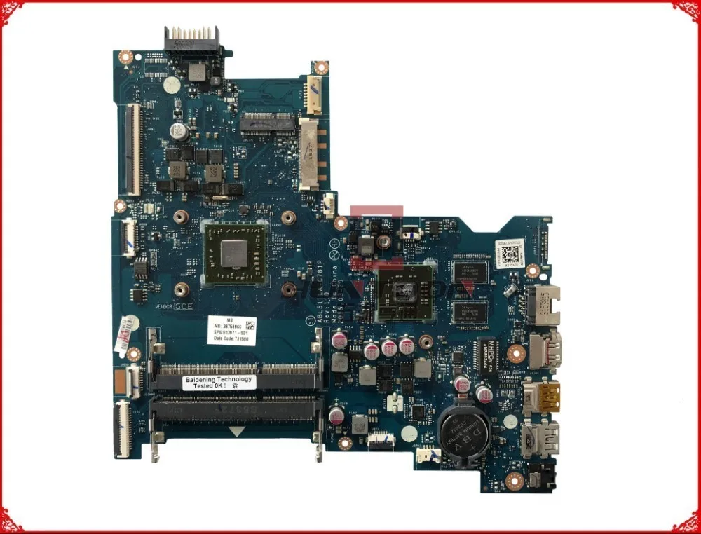 Высокое качество 813971-501 для HP Pavilion 15-AF Материнская плата Ноутбука ABL51 LA-C781P A8-7410 Процессор HD8600 2 ГБ Графический процессор 100% Полностью протестирован