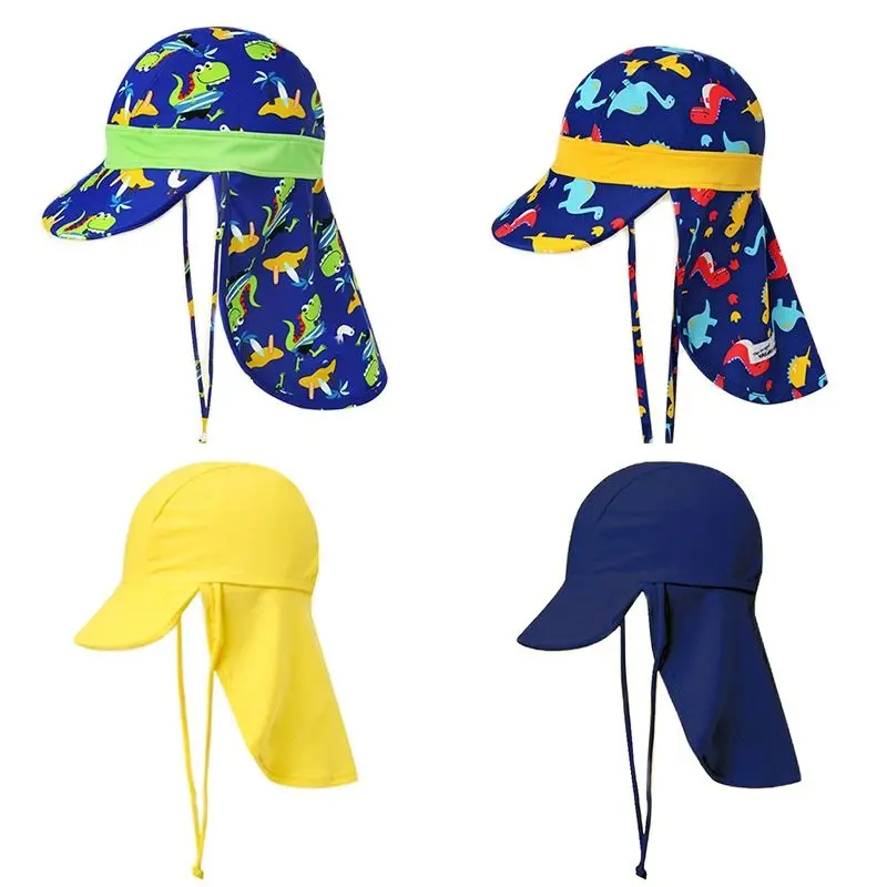 Детская солнцезащитная шляпа SPF 50 +, Детская шапочка для плавания, детская шляпа, Летние солнцезащитные кепки для мальчиков и девочек, Детские Пляжные кепки для путешествий, Детские Защитные кепки для шеи