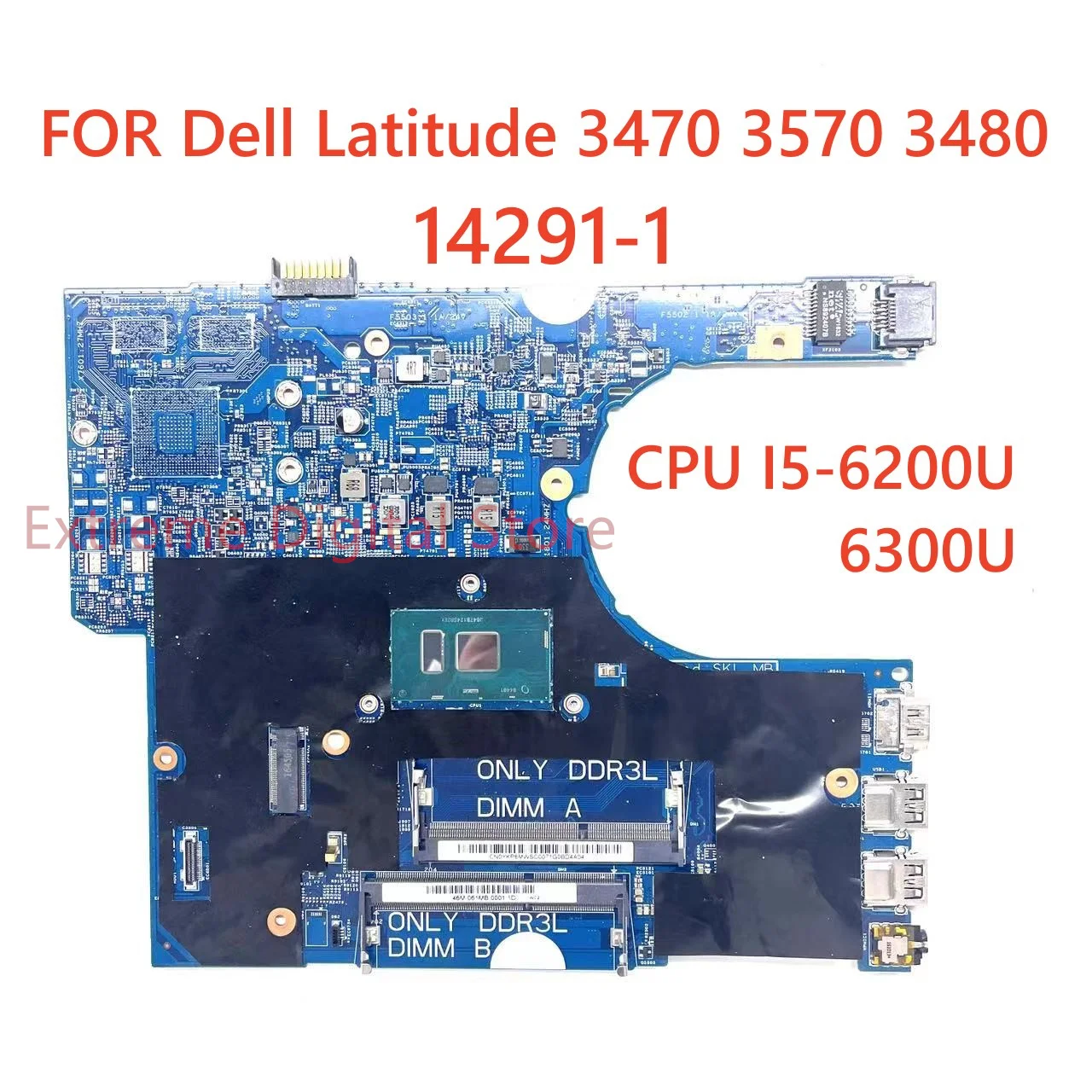 Для Dell Latitude 3470 3570 3480 Материнская плата ноутбука 14291-1 С процессором I5-6200U/6300U 100% Протестирована, Полностью Работает