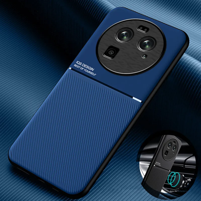 Для OPPO Find X6 Pro Case Роскошный Силиконовый Автомобильный Магнитный Держатель Чехлы Для Телефонов OPPO Find X6 Pro FindX6Pro 5G Задняя Крышка Fundas