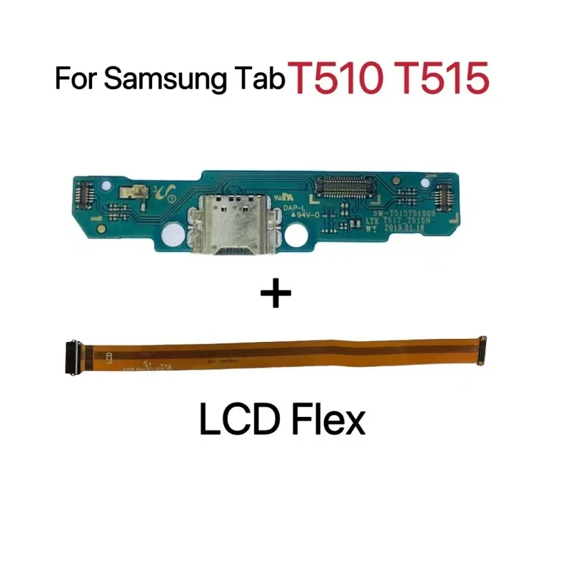 Для Samsung Galaxy Tab A 10,1 дюймов T515 T510 USB порт для зарядки док-станция зарядное устройство Разъем ЖК-дисплея Гибкий кабель для подключения ремонтной детали