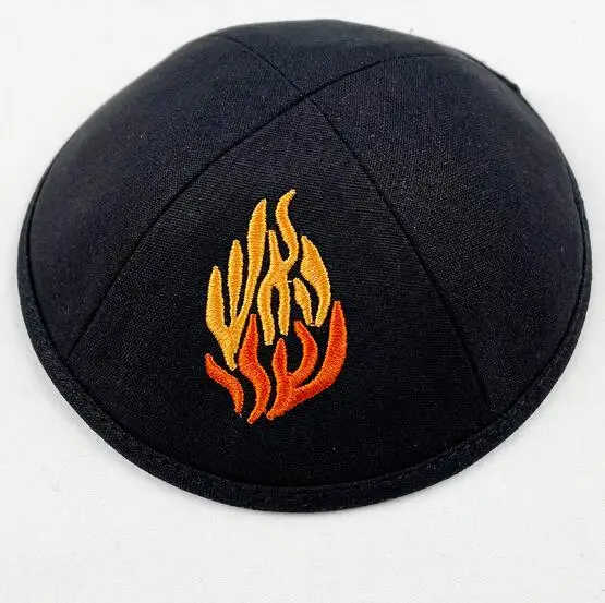 Израильская еврейская хлопчатобумажная саржевая кепка Flame Kippa Jerusalem Cap