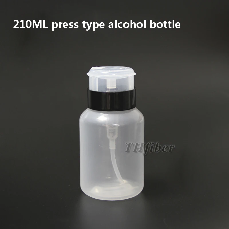 Инструменты для очистки волокон FTTH с насадкой для спирта в пустой бутылке с прессом-210 мл